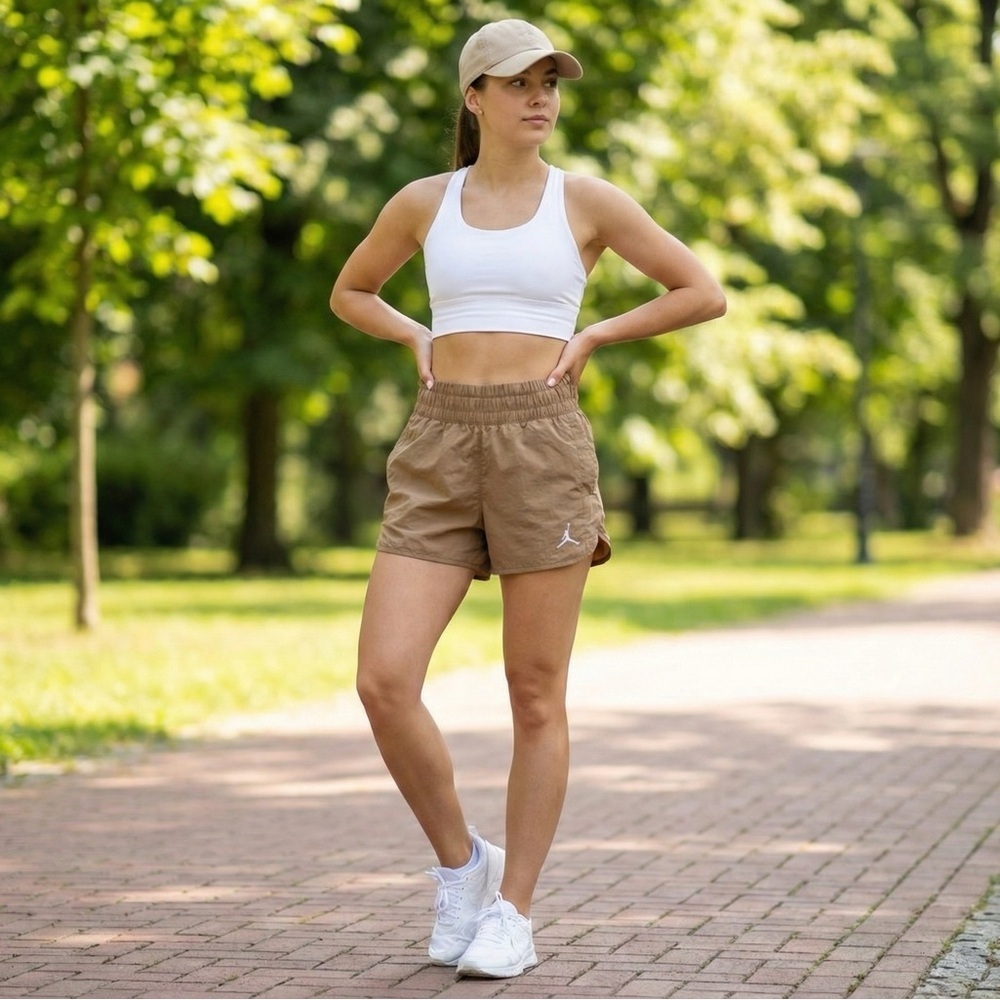 Jordan Short Youth Girls Size Xl 13-15 Yrs High Rise Sport Casual Elastic Waist